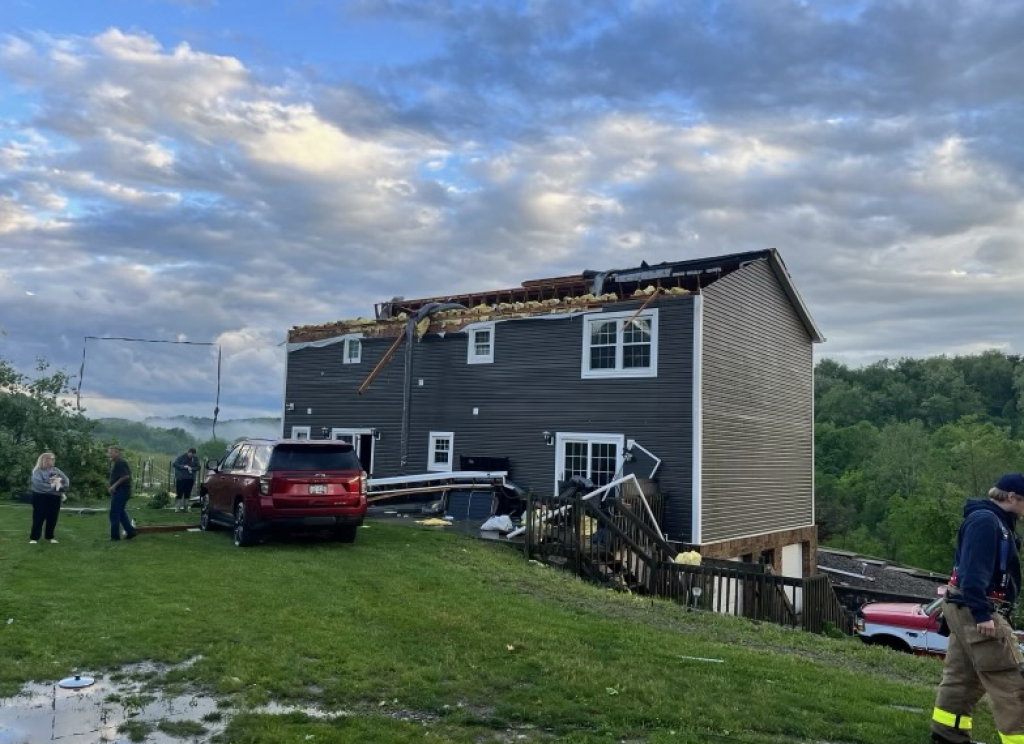 Suspected tornado rips roof off church