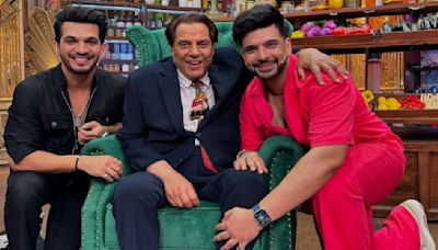 Karan Kundrra drops heartwarming PICS with Dharmendra from Laughter Chefs set