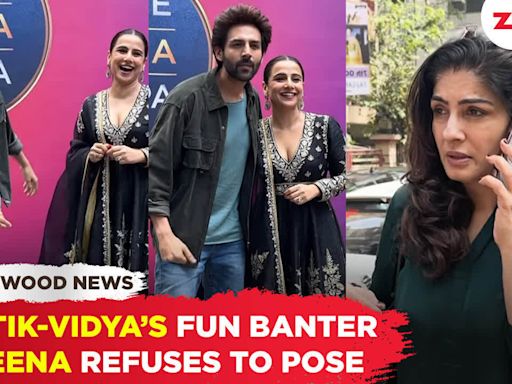 Kartik Aaryan & Vidya Balan's lighthearted banter | Raveena Tandon makes quick exit