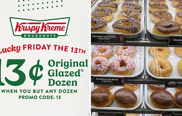 Krispy Kreme offering 13-cent donuts on Friday the 13th