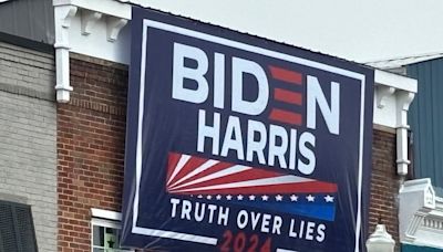‘Not good business’: Owner wants Biden campaign sign removed from above her store