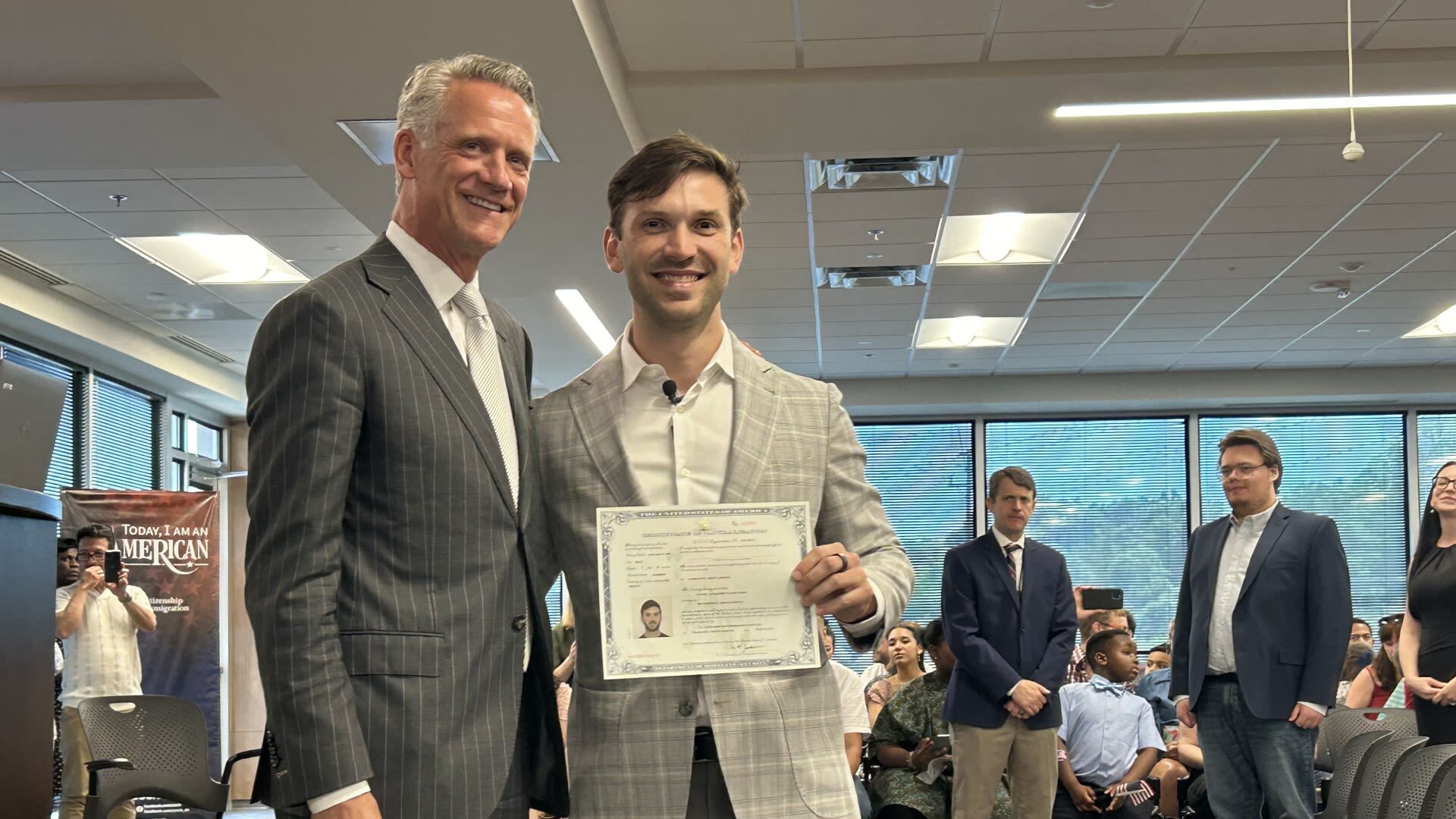 Daniel Suarez takes oath to become U.S. citizen