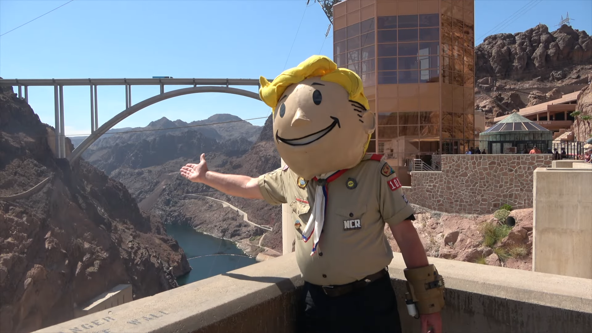 Meet the utterly sincere Fallout YouTuber who found his calling visiting the series' real-life locations wearing a Vault Boy head