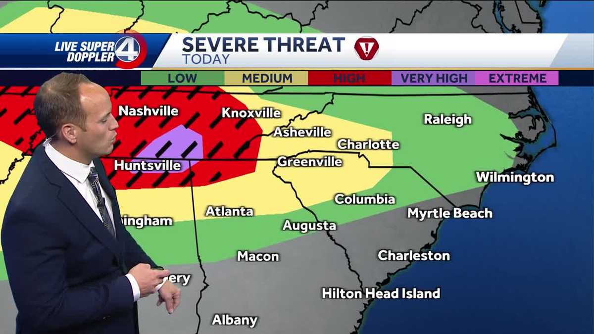 Severe storms possible through Thursday morning