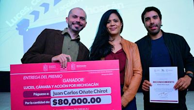 Premia Secum a ganador del certamen de cine por los 200 años de Michoacán