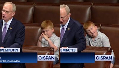 美國議員演說 可愛「錯重點」爆紅 6歲仔扮鬼臉「Daddy有解釋」