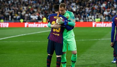 Ter Stegen, ante el difícil reto de dar caza a Messi