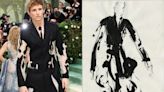 Steve O Smith Dresses Eddie Redmayne in Cy Twombly-inspired Emsemble at Met Gala