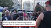 Madonna no Rio: público se diverte durante teste de som em Copacabana