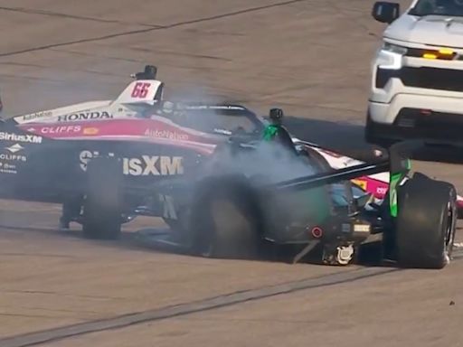 Se accidentó Canapino y tuvo que abandonar en la primera carrera del IndyCar en Iowa