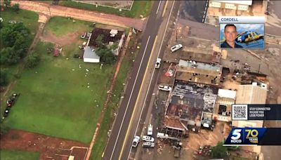 WATCH: Sky 5 shows damage left after tornado hit Cordell