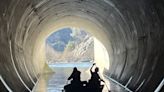 Inspection team descends 260 feet down into Whiskeytown Dam's Glory Hole spillway