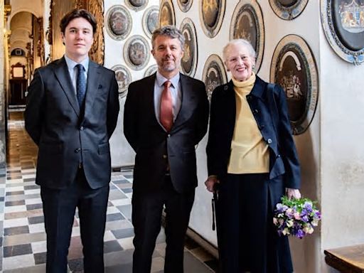 Crown Prince Christian pictured with Frederik and Margrethe as he passes new milestone