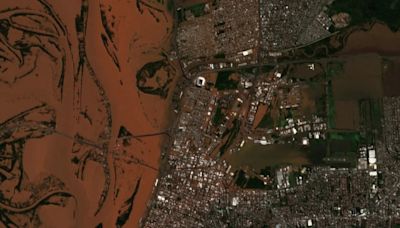 Las impactantes imágenes satelitales del antes y después de las inundaciones en el sur de Brasil