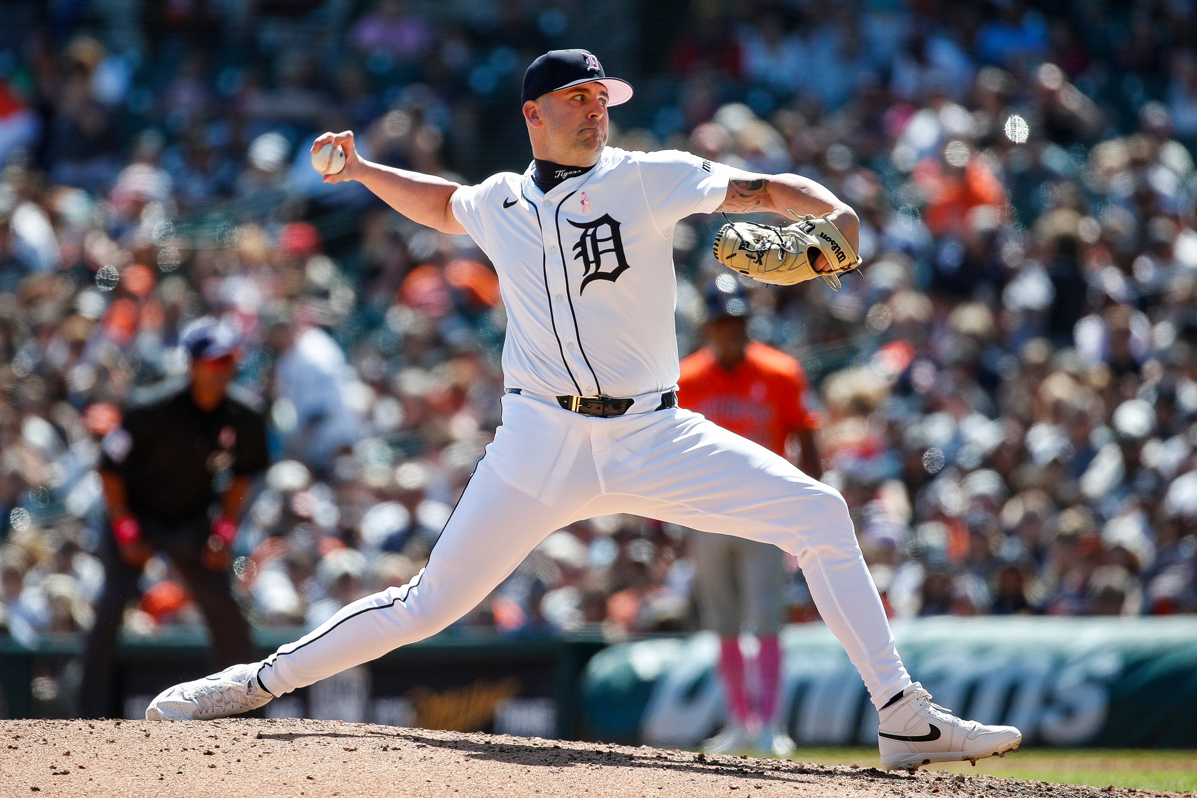 Detroit Tigers reliever Alex Lange suffers upper-body injury with Triple-A Toledo