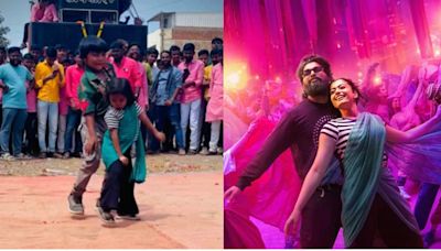 Pushpa 2 Fever: Adorable kids show their moves by imitating Allu Arjun and Rashmika Mandanna from Angaaron song