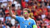 Kevin De Bruyne is targeted by a laser pen at Euro 2024