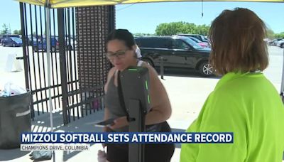 VIDEO: Mizzou Softball sets attendance record, sells out Super Regional games