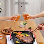韓式麥飯石燒烤盤家用不粘無煙烤肉鍋電磁爐烤盤商用鐵板燒【二丁目】