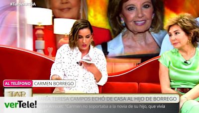 Carmen Borrego llamó muy enfadada a 'TardeAR' para desmentir una noticia: "El que difame a mi madre será demandado"