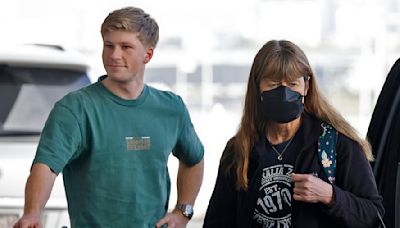 Mummy's boy Robert Irwin heads off on a trip with his mother Terri