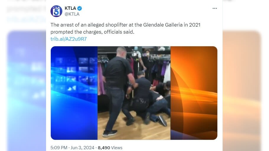 Glendale police officer charged with assaulting juvenile shoplifting suspect