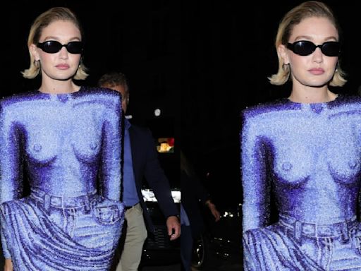Gigi Hadid's sculptural Balmain naked dress is blend of fashion and art and it’s something like never seen before