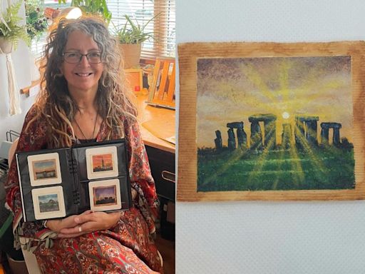 Artist gives used tea bags new ‘lease of life’ by painting UK landmarks on them