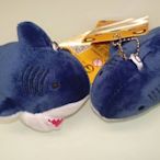 ///可愛娃娃///~5.5吋超可愛的氨綸布藍鯊魚娃娃珠錬吊飾~有牙齒~超柔軟---約15公分