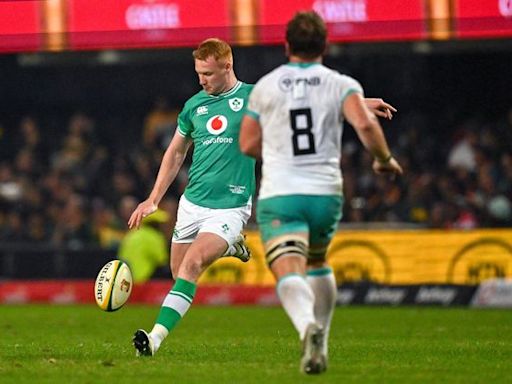 Ciarán Frawley’s last-gasp drop goal hands Ireland famous win over South Africa to spark wild celebrations in Durban
