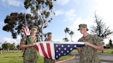 Ventura cemetery flies flags that once draped veterans' caskets in honor of Memorial Day