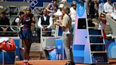 Coco Gauff crashes out of Paris Olympics in tears after heated row with umpire during defeat against Donna Vekic