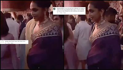 'Fake or real': Fans argue as pregnant Deepika Padukone flaunts her baby bump, struggling to walk at Anant-Radhika's bash [Reactions]