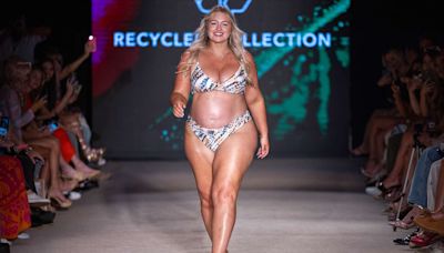 Pregnant Iskra Lawrence Bares Her Bump as She Walks the Runway at Miami Swim Week
