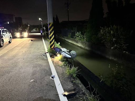 男子疑騎機車撞電線桿 掉落中市神岡大圳路旁浮圳溺斃