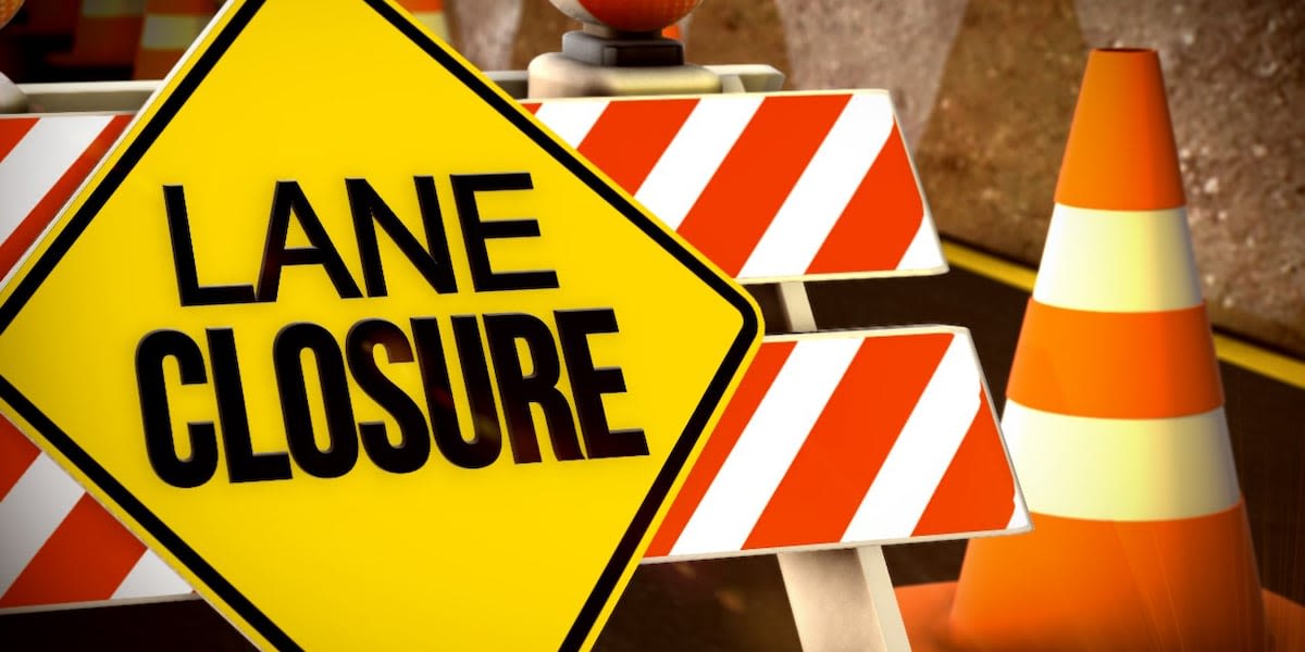 Lane closures expected on I-12 Saturday night