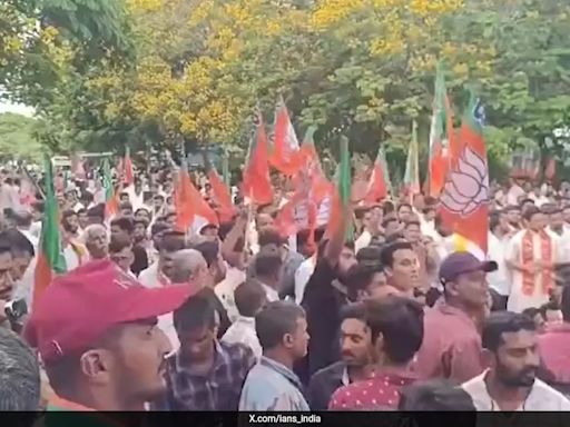 "When Chief Minister Is Involved...": BJP Protests Alleged Mysuru Land Scam