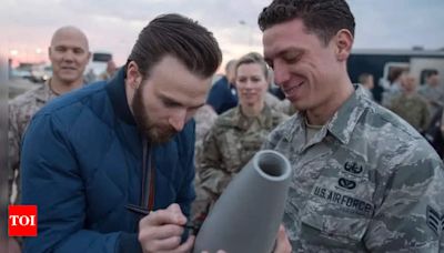 Chris Evans alerts fans about "misinformation" surrounding photo of him signing a missile | English Movie News - Times of India