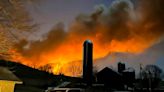 Train derailment, fire cause evacuation in East Palestine, about an hour from Akron