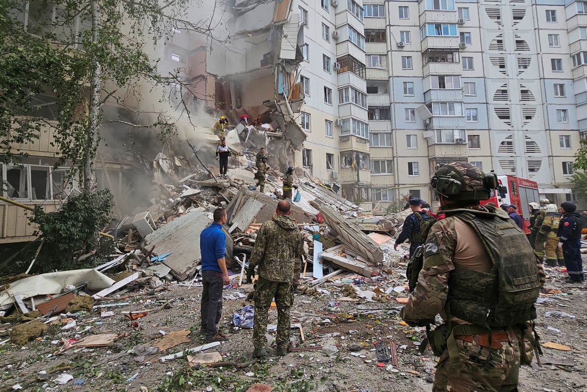 Multiple dead as Russian building collapses near Ukraine border while fighting rages in neighbouring Kharkiv