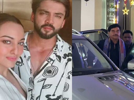 Sonakshi Sinha-Zaheer Iqbal Wedding: Shatrughan Sinha and Poonam Sinha leave residence to attend daughter's big day; WATCH