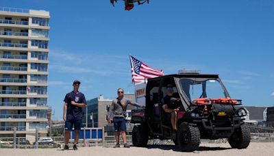 Angry birds have been swarming drones looking for sharks and struggling swimmers off NYC beaches