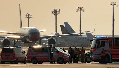 Frankfurt airport suspends flights after climate protesters block runways