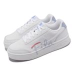 Fila 休閒鞋 Court LUX Premium 白 紫 男女鞋 小白鞋 皮革 草寫 微厚底 斐樂 4C304X119