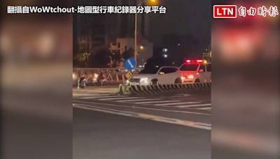 台中女開車擋救護車50秒！辯「新車隔音太好」網氣炸（翻攝自WoWtchout-地圖型行車紀 - 自由電子報影音頻道