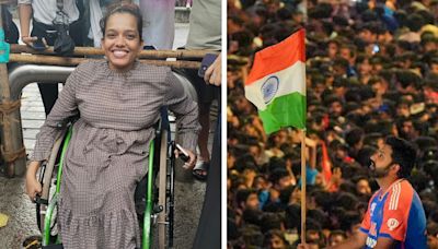 Wheelchair-bound Maithili joins sea of cricket lovers at parade to celebrate Rohit, Virat, Bumrah and Co