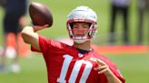 Drake Maye showcases arm in dodgeball game during Patriots' Community Day