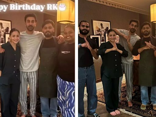 Ranbir Kapoor Birthday Inside Pics: RK Celebrates Special Day In T-Shirt-Pajamas, Holding Wifey Alia Bhatt In Arms