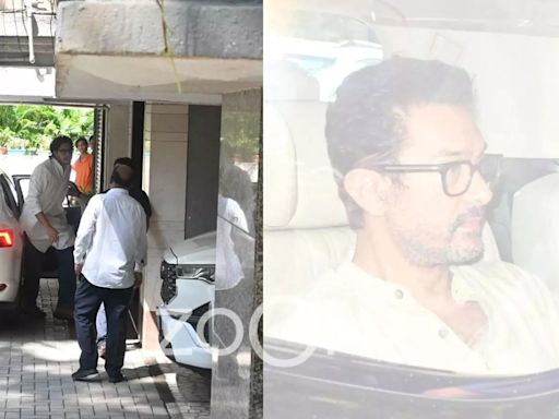 Aamir Khan Arrives At Ex-Wife Reena Dutta's Father's Funeral, Junaid Khan Accompanies Dad