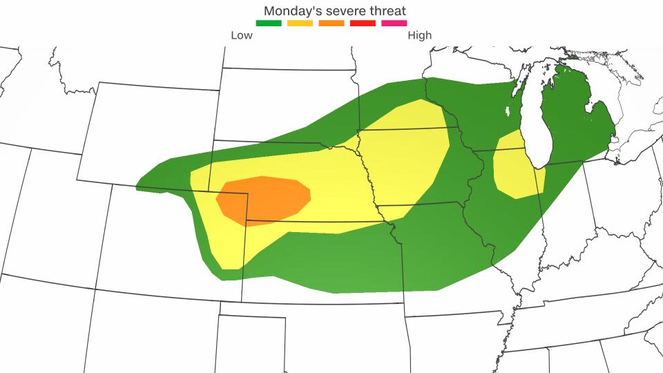 Central Plains eyes back-to-back days of powerful storms, tornadoes and hail